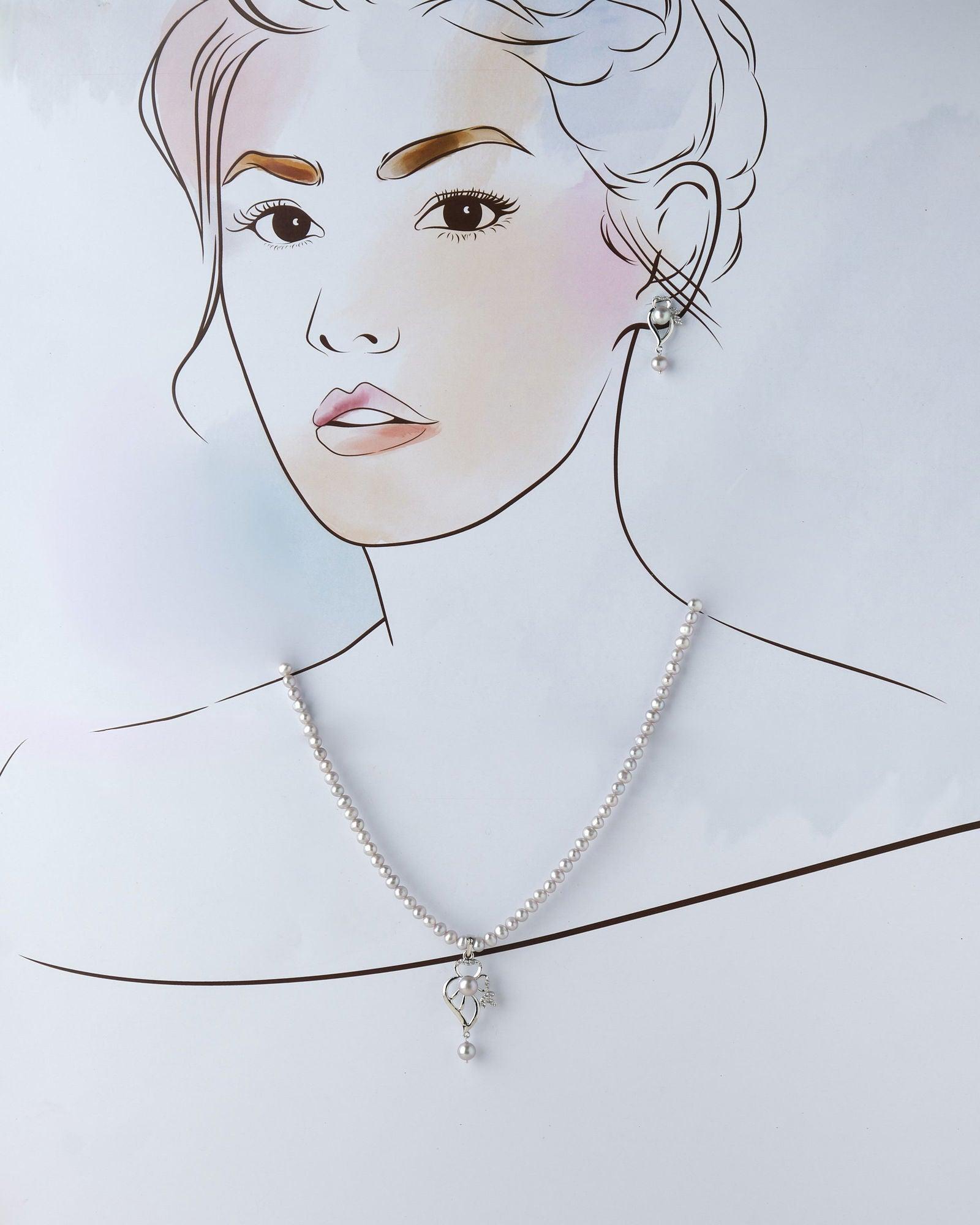 Fasionable Dyed Pearl Necklace Set - Chandrani Pearls
