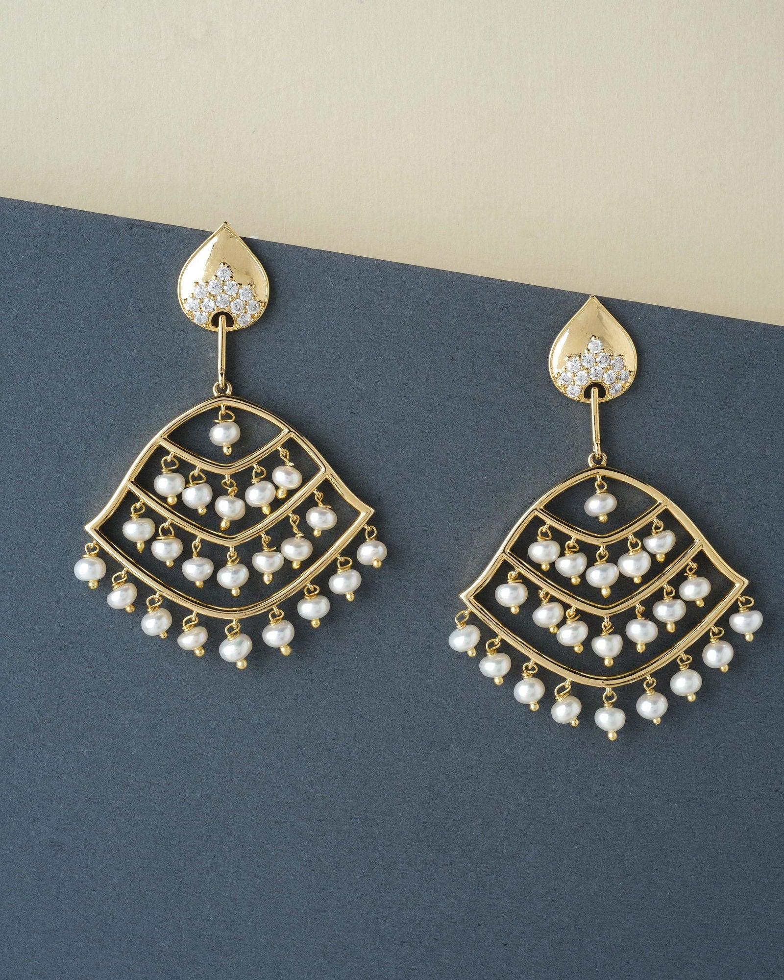 Fasionable Pearl Hang Jhumka - Chandrani Pearls