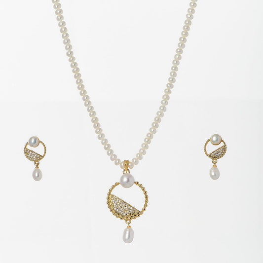 Fasionable Pearl Necklace Set - Chandrani Pearls