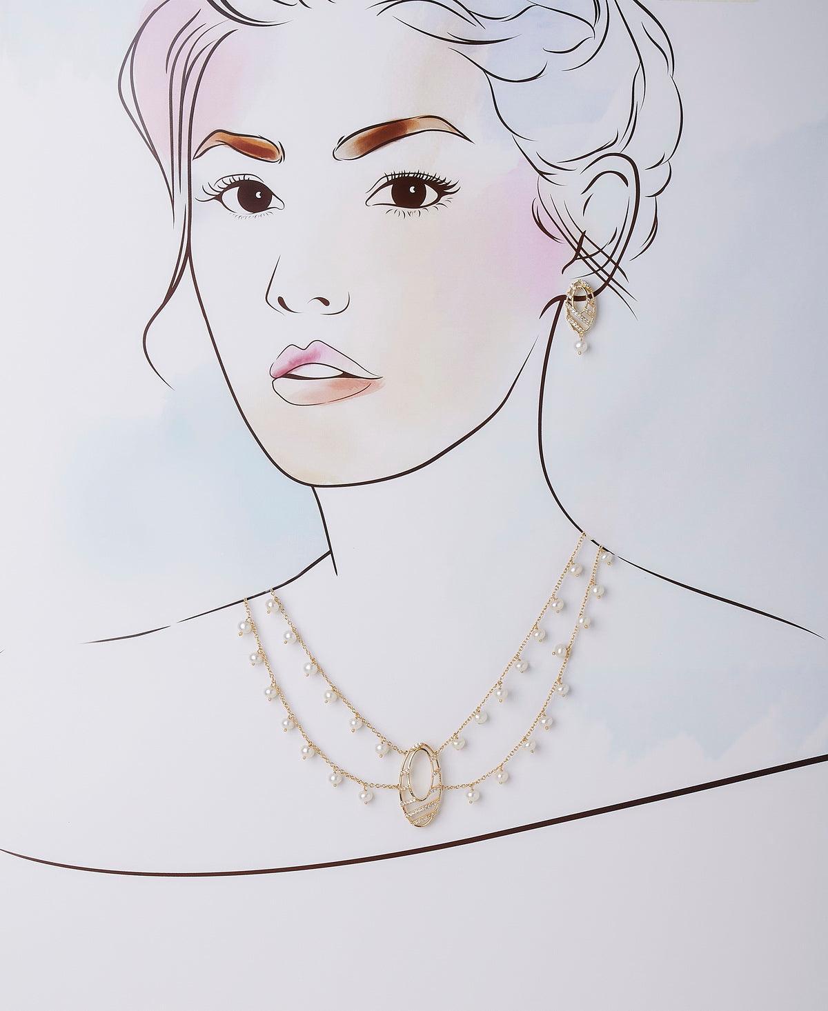 Fasionable Real Pearl Necklace Set - Chandrani Pearls