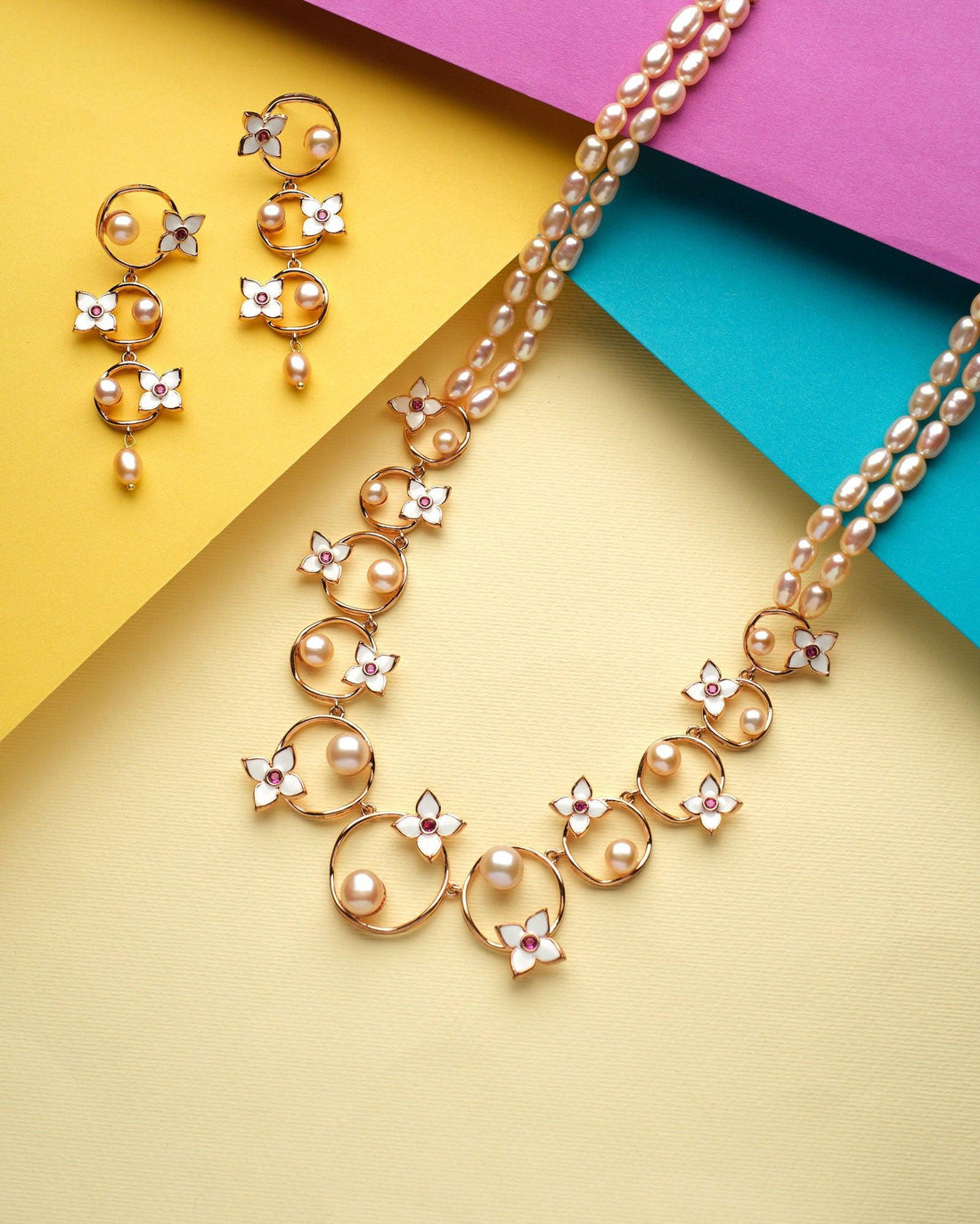 Feni Flory Pearl Necklace Set - Chandrani Pearls