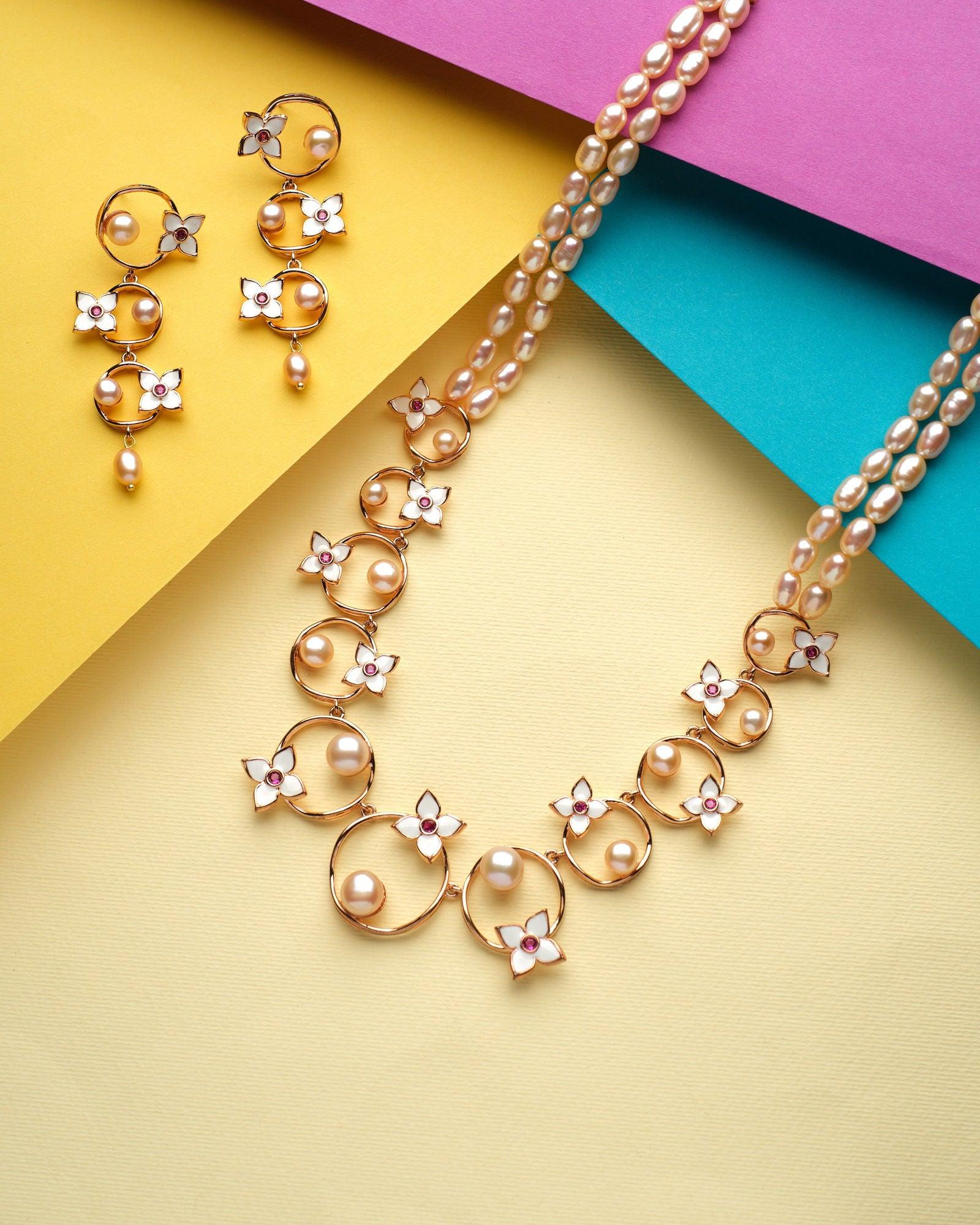 Feni Flory Pearl Necklace Set - Chandrani Pearls