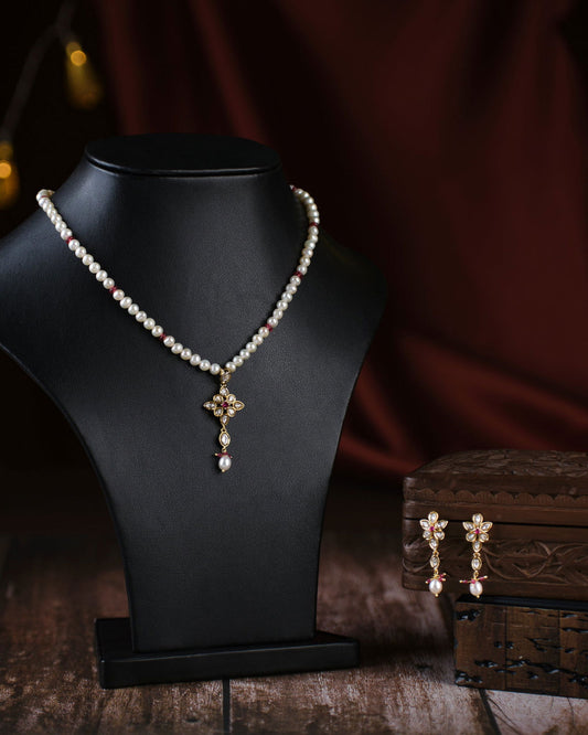 Floral Allure Necklace Set - Chandrani Pearls