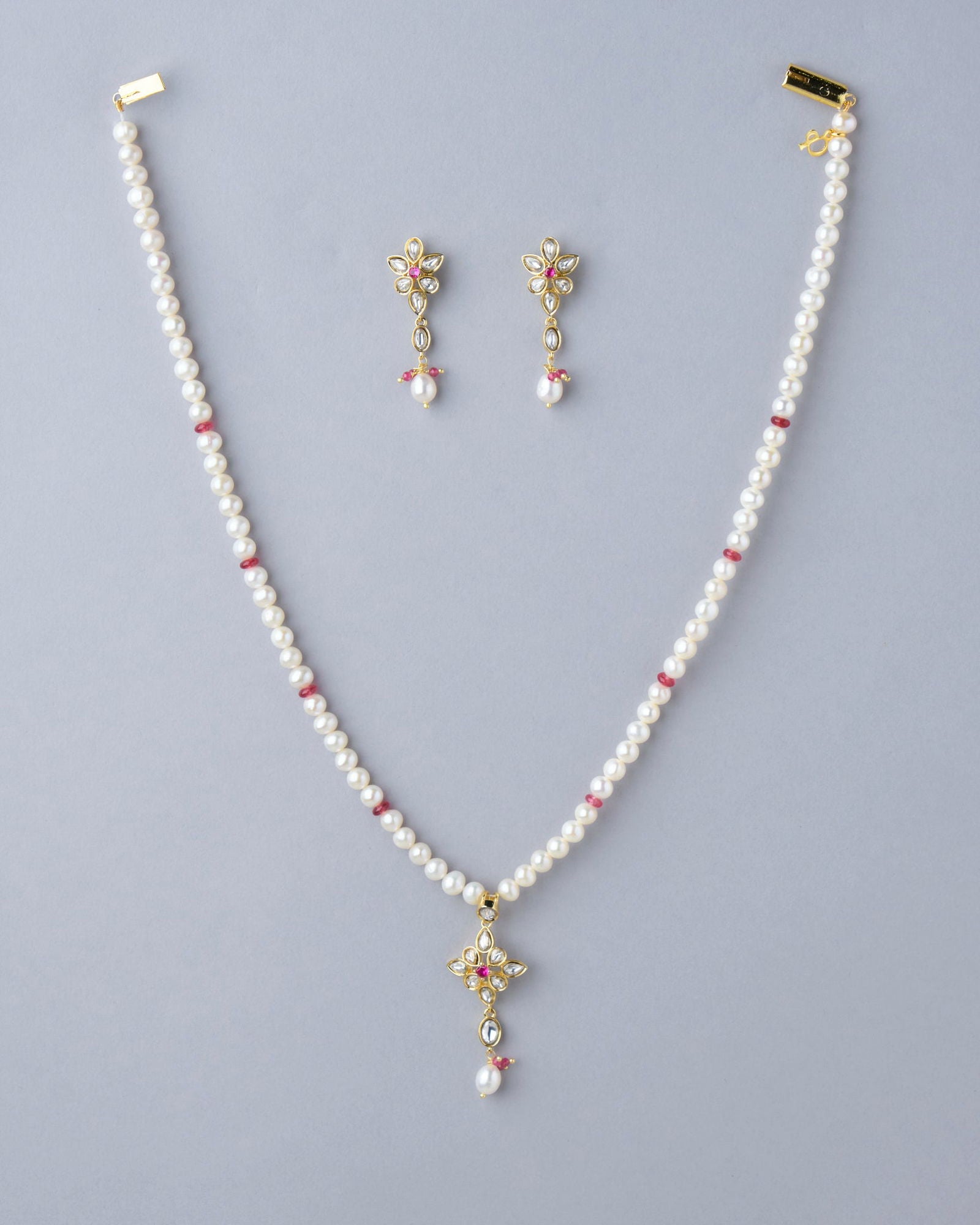 Floral Allure Necklace Set - Chandrani Pearls