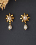 Floral Hanging Pearl Earring - Chandrani Pearls