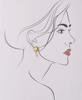 Floral Hanging Pearl Earring - Chandrani Pearls