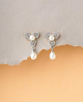 Floral Pearl Hanging Earrings - Chandrani Pearls
