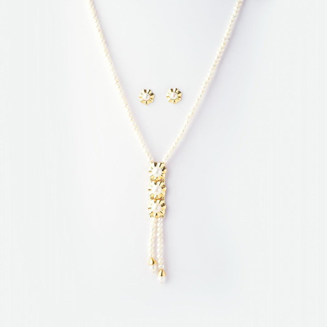 Floral Pearl Necklace Set - Chandrani Pearls