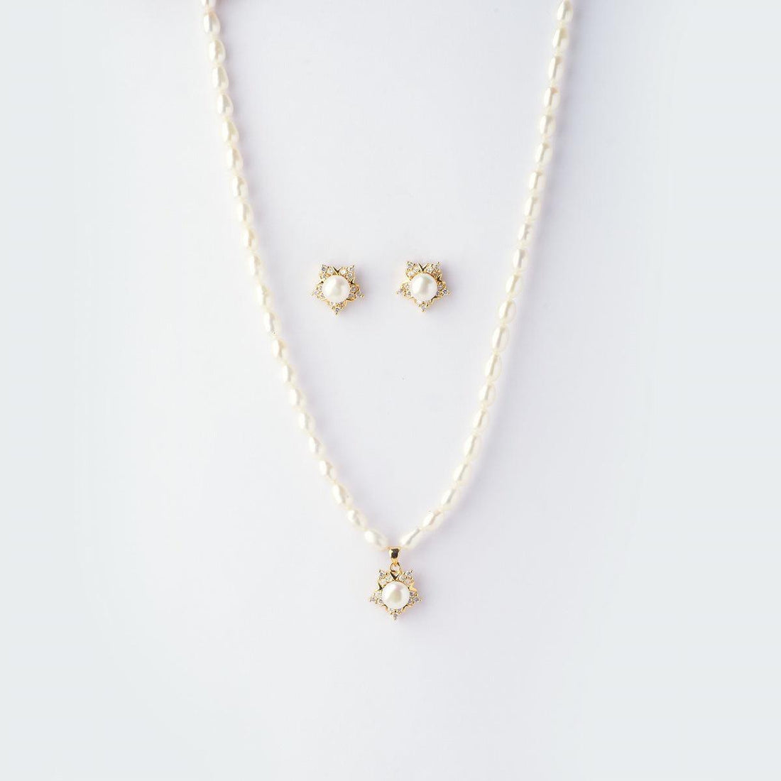 Floral Pearl Necklace Set - Chandrani Pearls