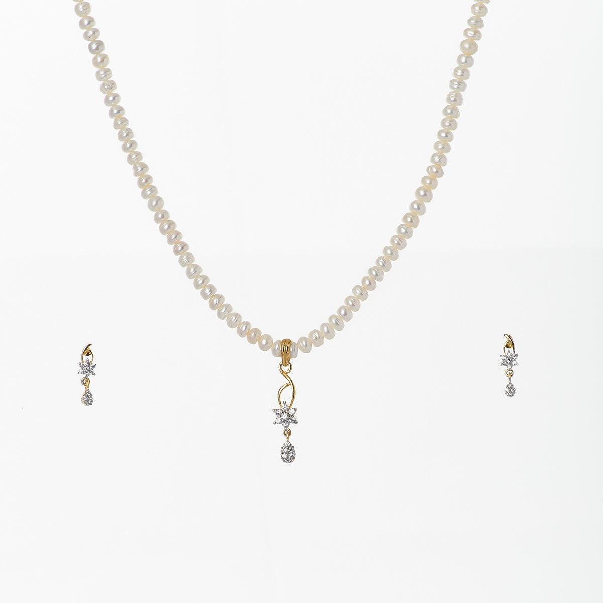 Floral Pearl Necklace Set - Chandrani Pearls