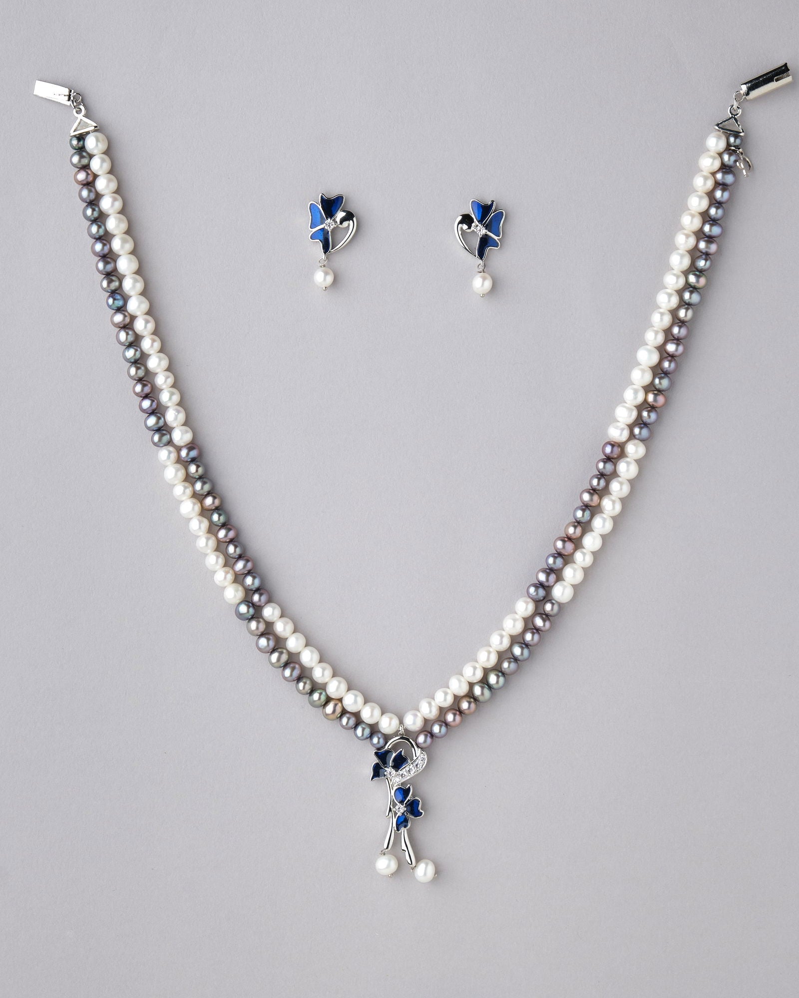 Floral Pearl Necklace Set - Chandrani Pearls