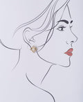 Floral Pearl Stone Stud Earrings - Chandrani Pearls
