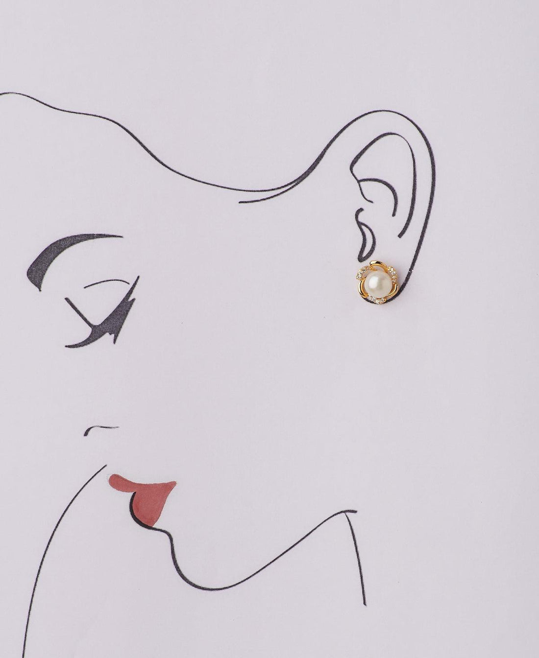 Floral Pearl Stud Earring - Chandrani Pearls