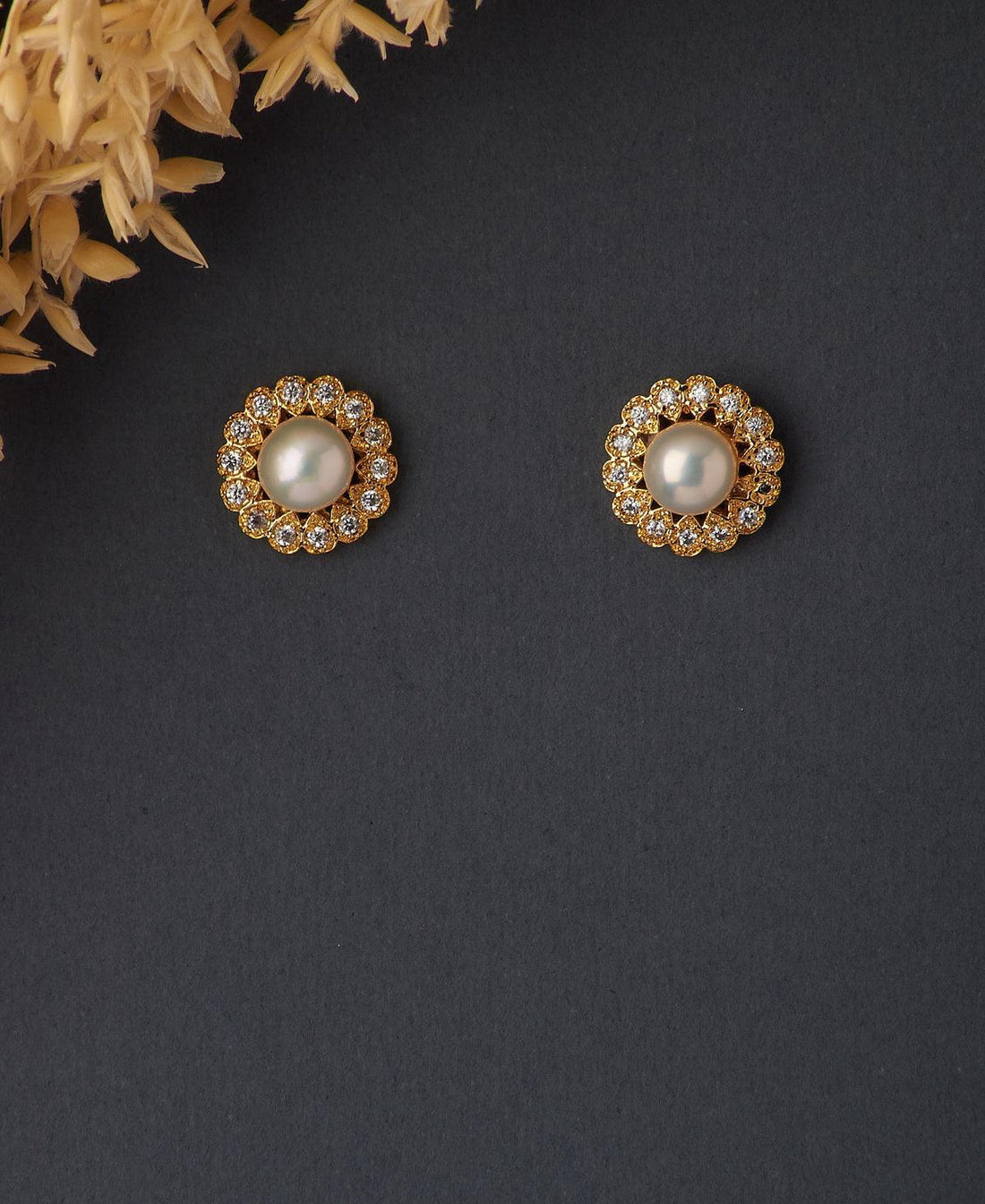 Floral Pearl Stud Earring - Chandrani Pearls