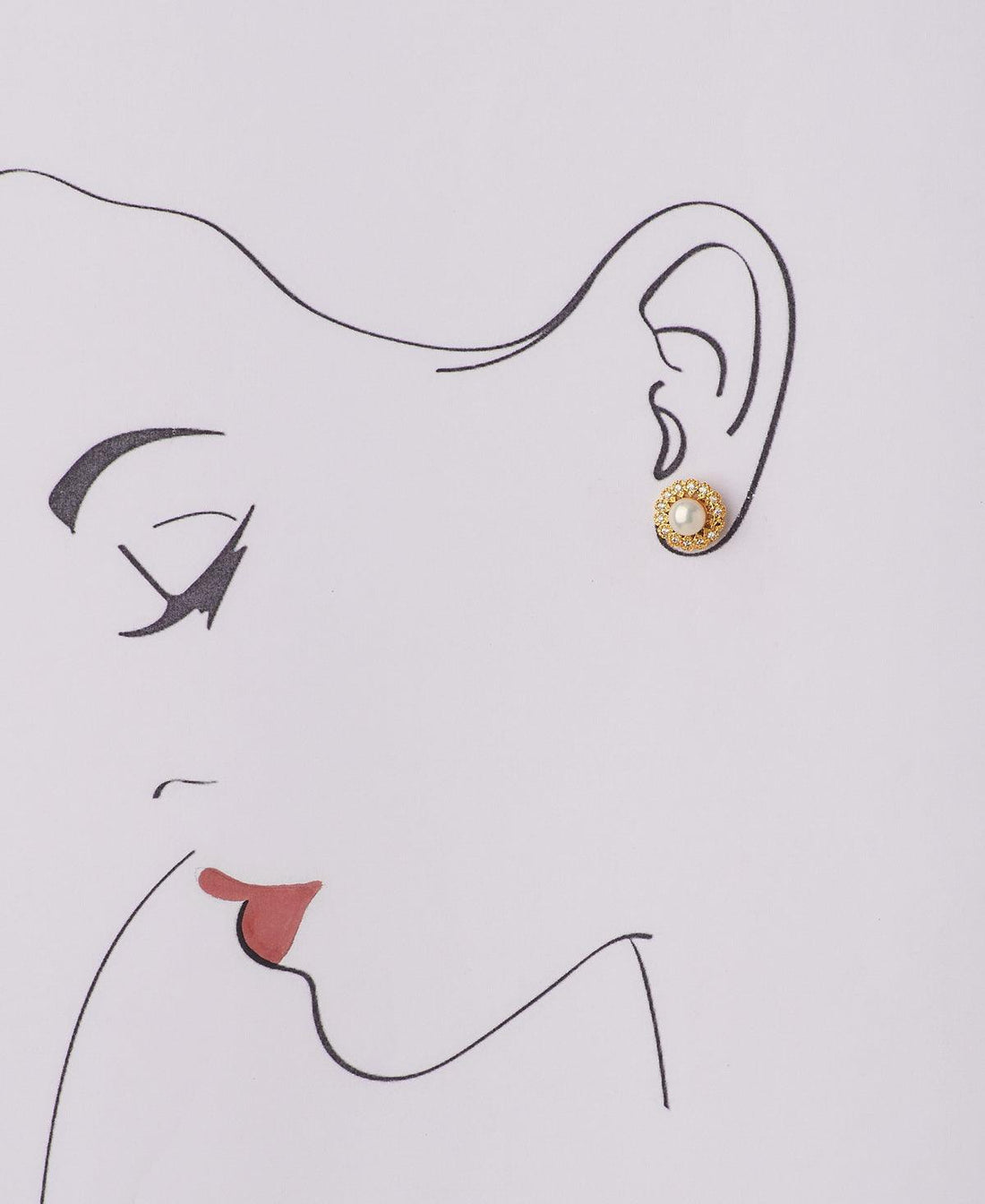 Floral Pearl Stud Earring - Chandrani Pearls