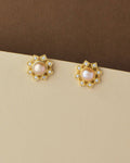 Floral Pearl Stud Earring - Chandrani Pearls