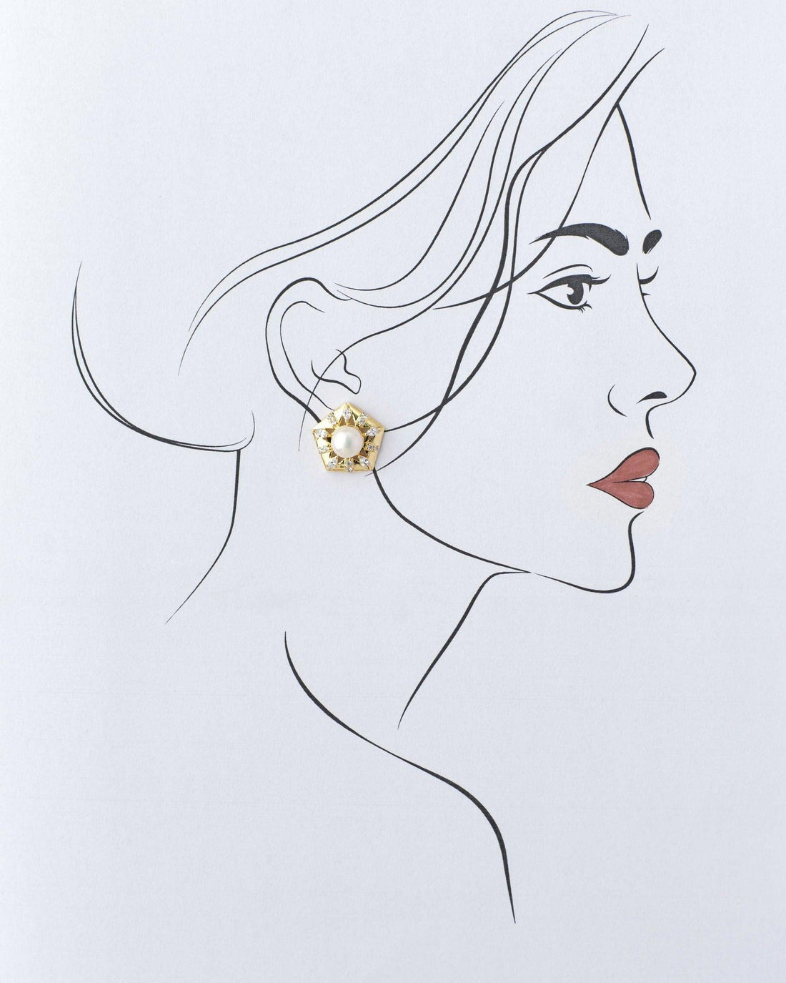Floral Pearl Stud Earring - Chandrani Pearls