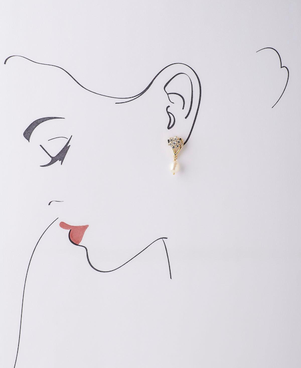 Floral Pearl hanging Earring - Chandrani Pearls