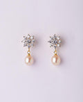 Floral Pink Pearl Hang Earring - Chandrani Pearls