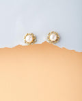 Floral Pink Pearl Stud Earrings - Chandrani Pearls