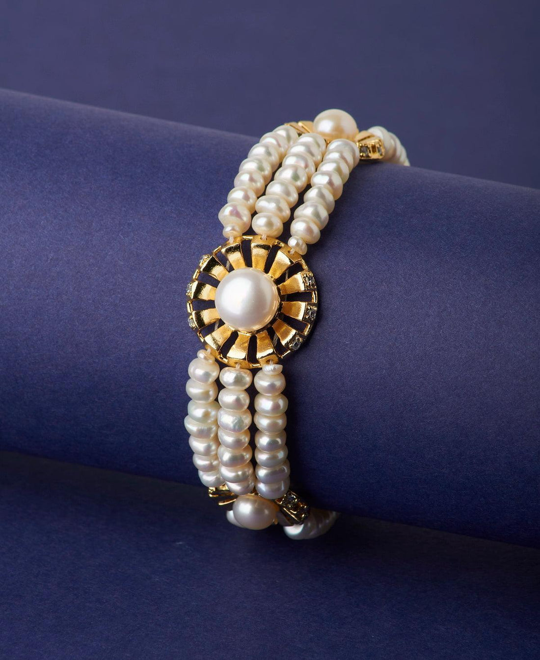 Floral Real Pearl Bracelet - Chandrani Pearls