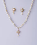Floral Real Pearl Necklace Set - Chandrani Pearls