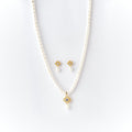 Floral Real Pearl Necklace Set - Chandrani Pearls