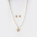 Floral Real Pearl Necklace Set - Chandrani Pearls