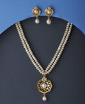Floral Real Pearl Necklace Set - Chandrani Pearls