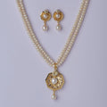 Floral Real Pearl Necklace Set - Chandrani Pearls