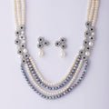 Floral Real Pearl Necklace Set - Chandrani Pearls