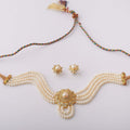 Floral Real Pearl Necklace Set - Chandrani Pearls