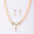 Floral Real Pearl Necklace Set - Chandrani Pearls