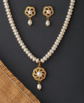 Floral Real Pearl Necklace Set - Chandrani Pearls