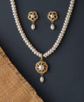 Floral Real Pearl Necklace Set - Chandrani Pearls