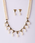 Floral Real Pearl Necklace Set - Chandrani Pearls