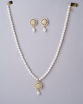 Floral Single line Necklace Set - Chandrani Pearls