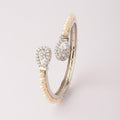 Floral Stone Studded Pearl Bangle - Chandrani Pearls