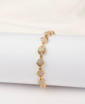 Floral Stone Studded Silver Bracelet. - Chandrani Pearls