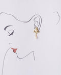 Floral White Pearl Hanging Earring - Chandrani Pearls