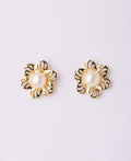 Floral White Pearl Stud Earring - Chandrani Pearls