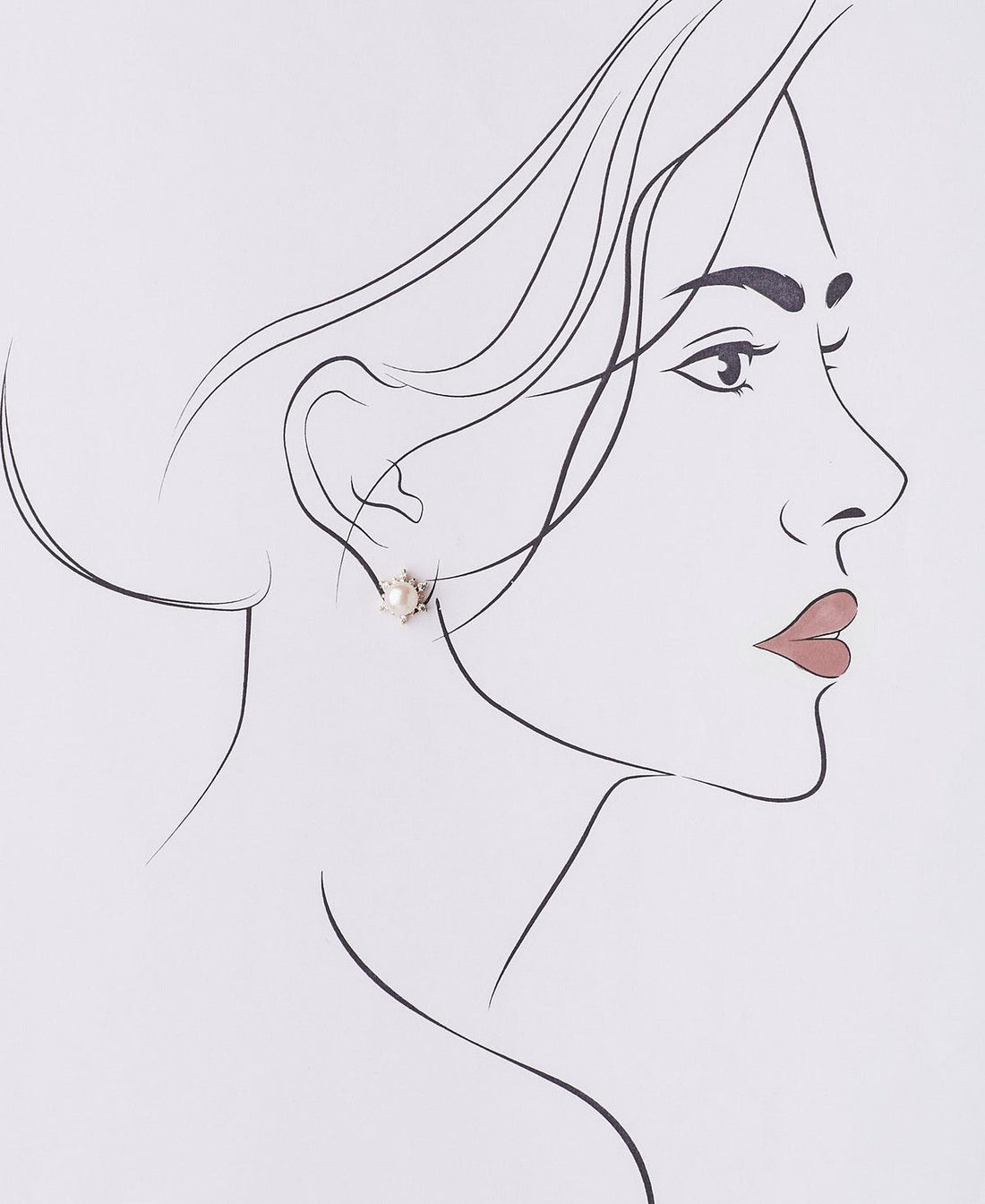Floral White Stud Pearl Earring - Chandrani Pearls