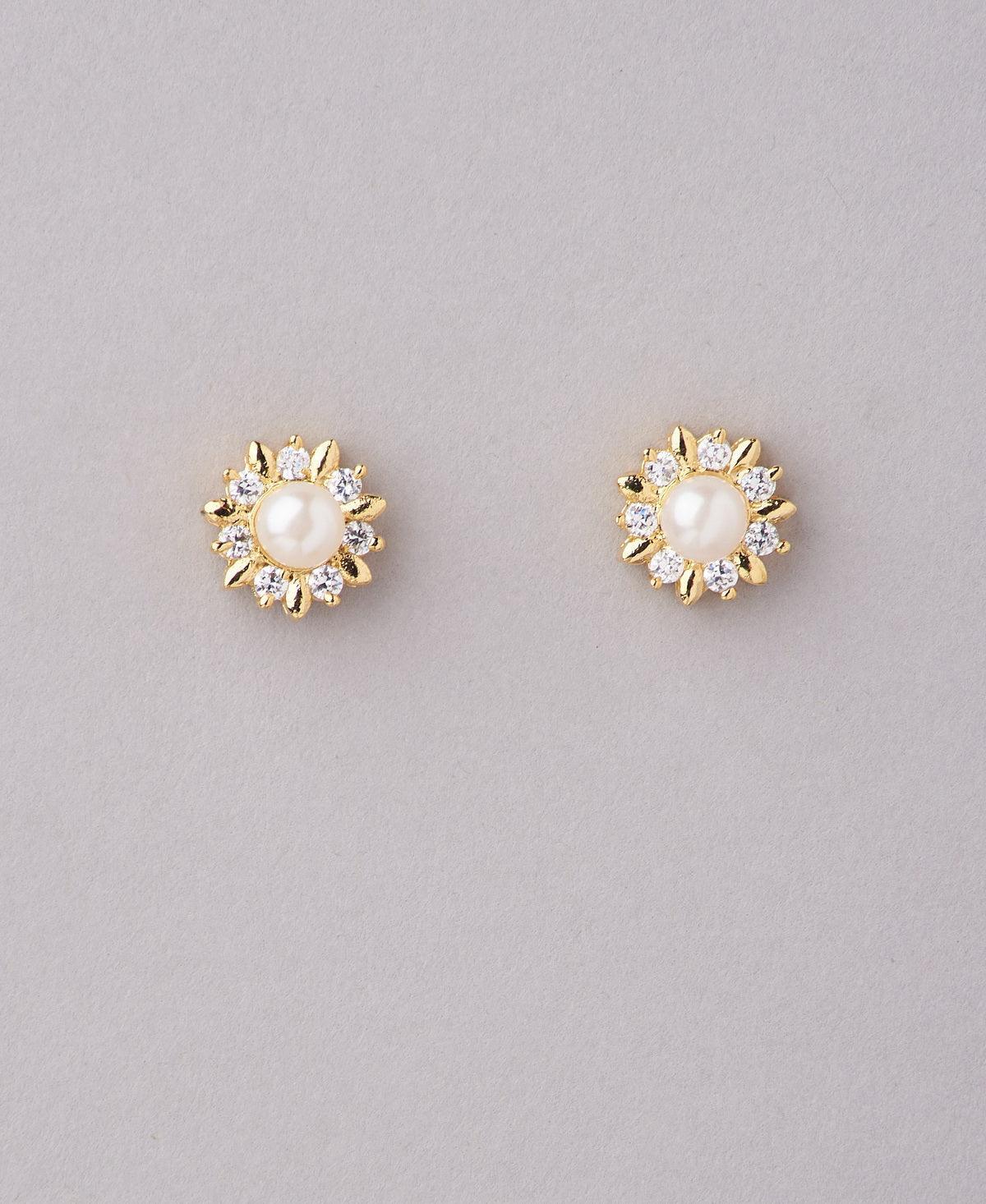 Floral and Beautiful Pearl Earring - Chandrani Pearls