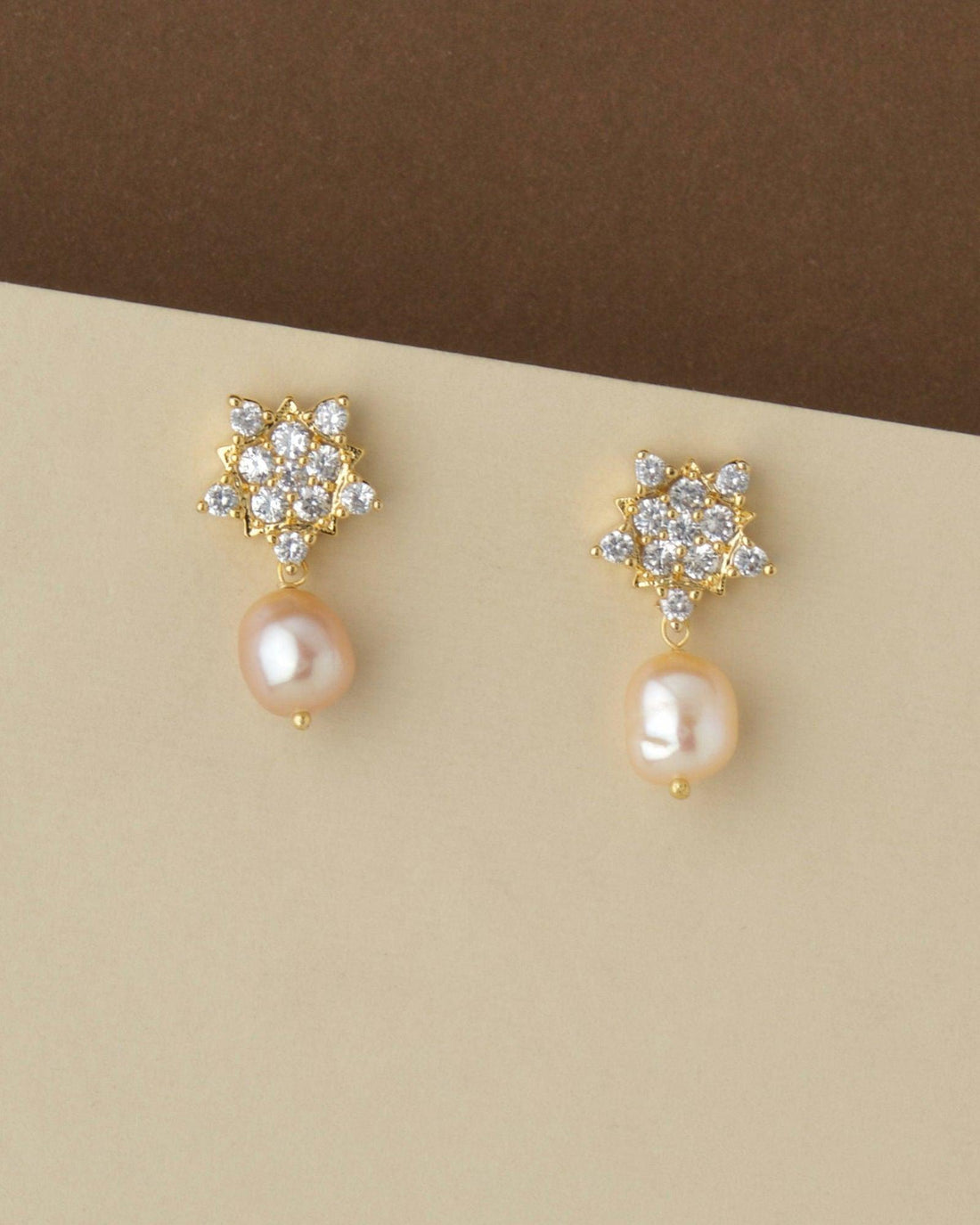 Floral and Smart Real Pearl Hang Earring - Chandrani Pearls