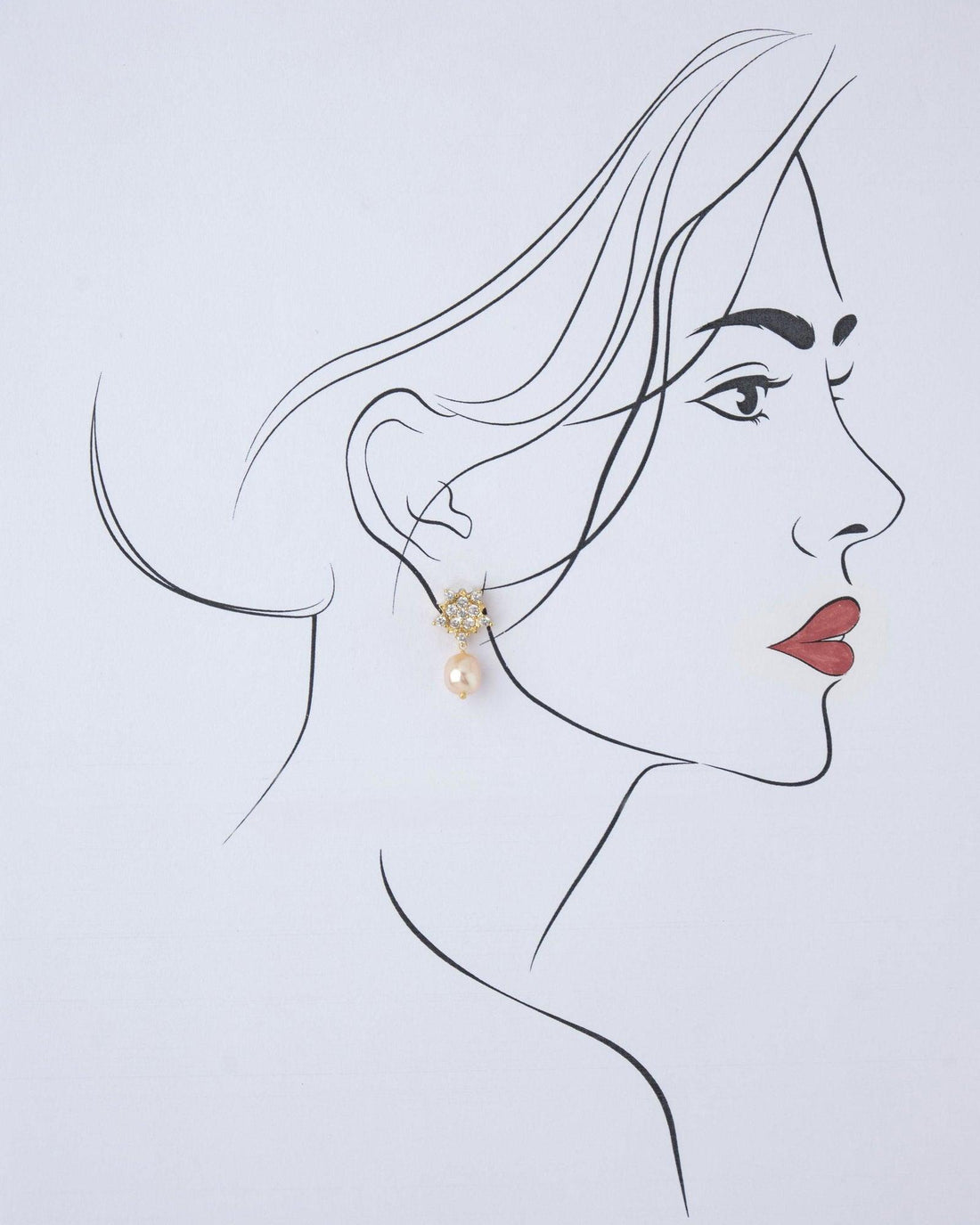 Floral and Smart Real Pearl Hang Earring - Chandrani Pearls