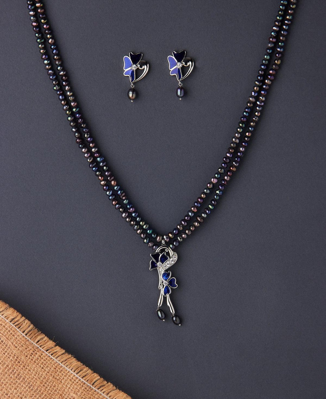 Florial Dyed Pearl Necklace Set - Chandrani Pearls