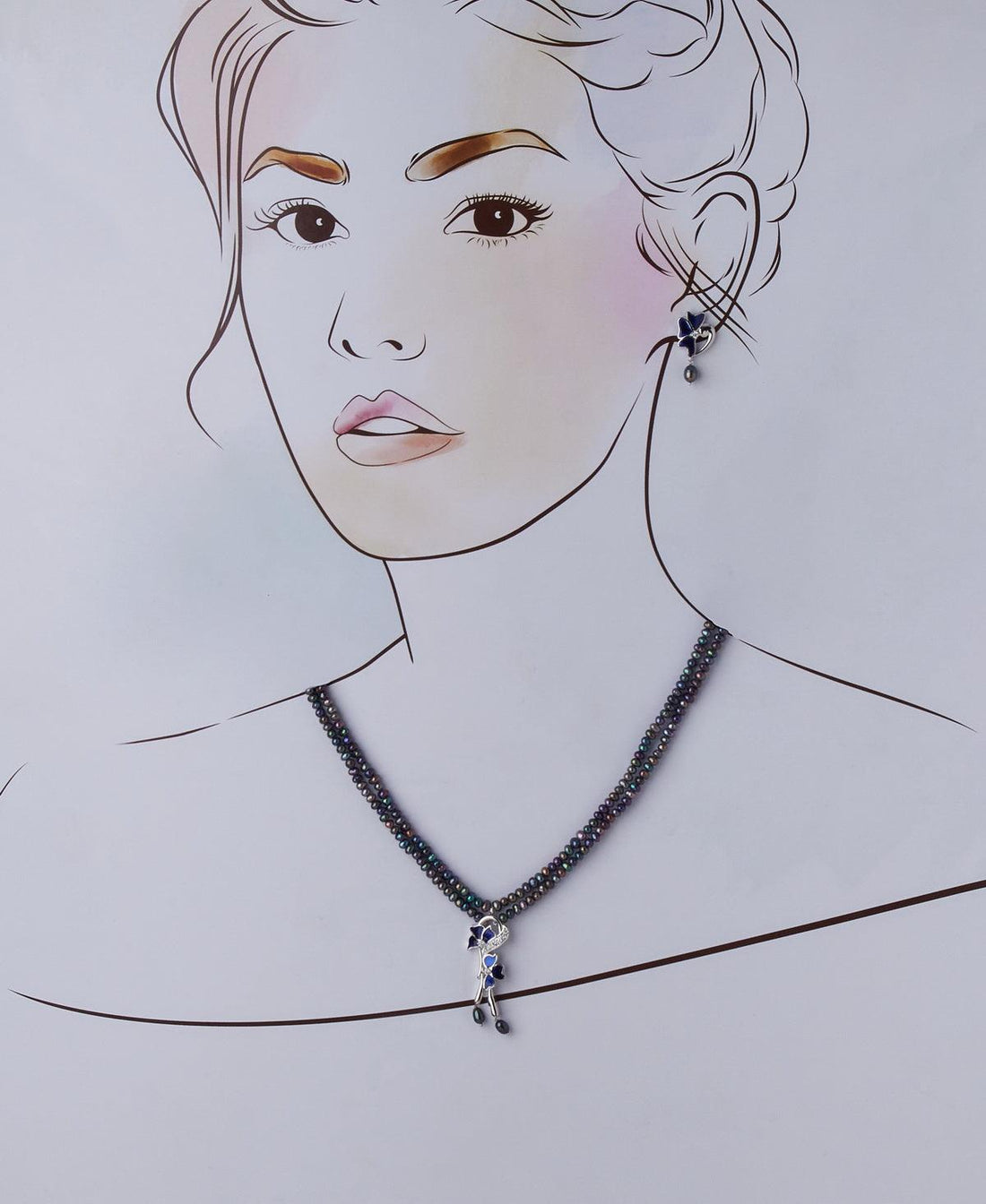 Florial Dyed Pearl Necklace Set - Chandrani Pearls