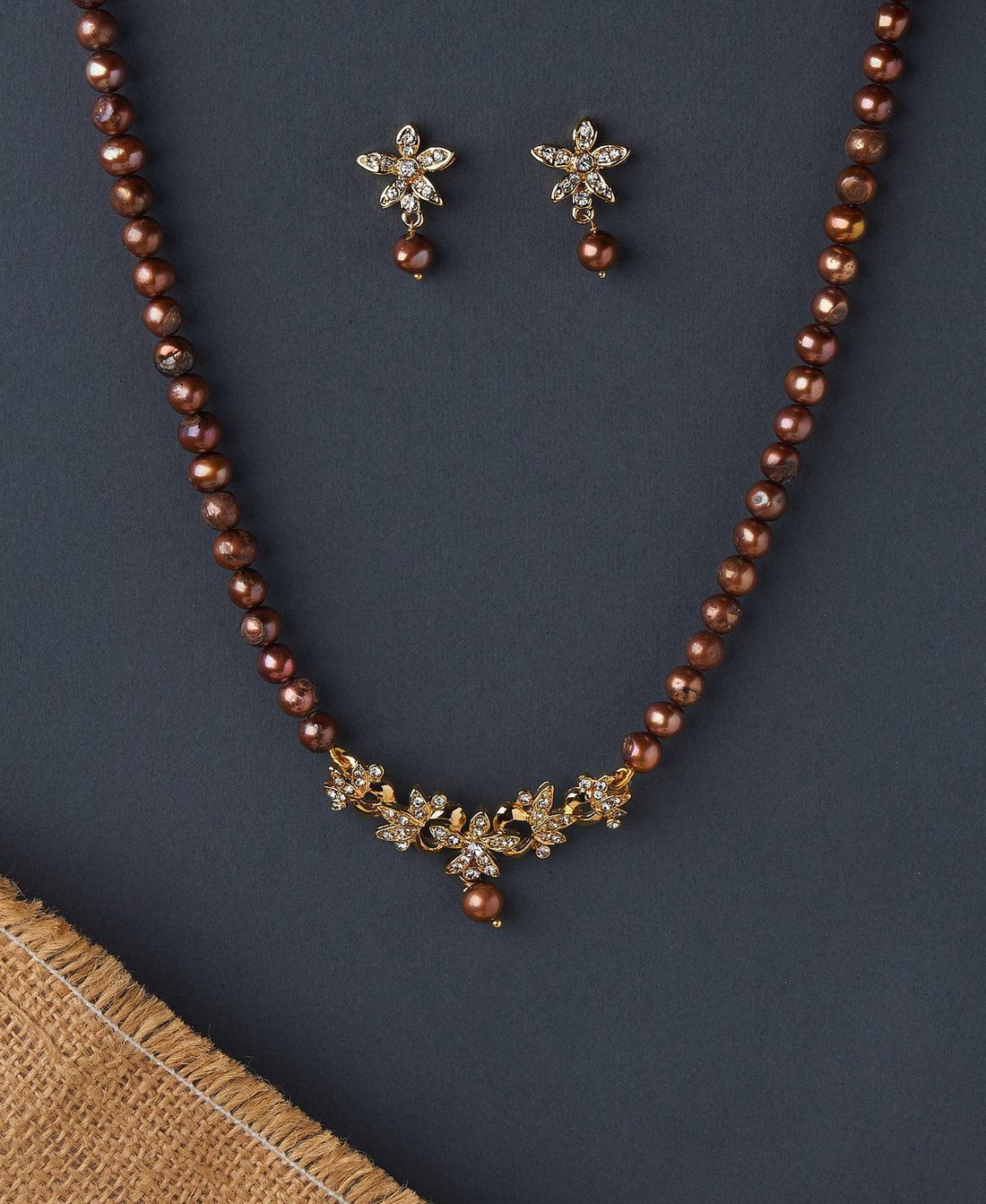 Florial Pearl Necklace Set - Chandrani Pearls