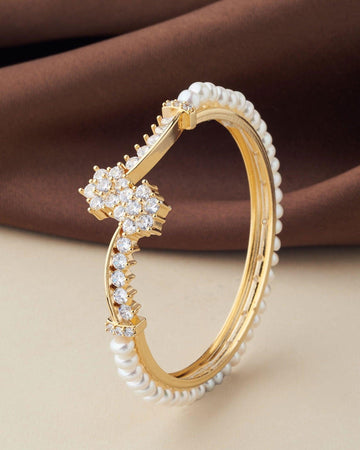 Florial Real Pearl Bangle - Chandrani Pearls