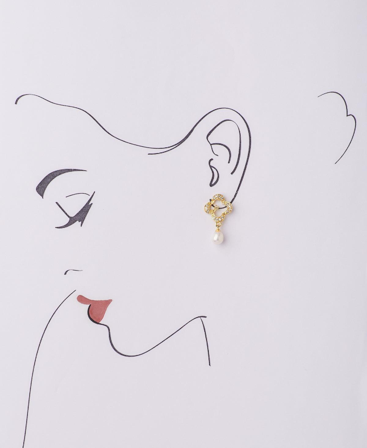 Florial Real Pearl Hanging Earring - Chandrani Pearls